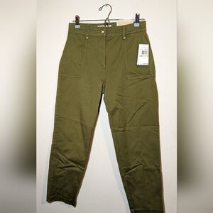 MICHAEL Kors High-rise straight ankle pants in Smoky Olive